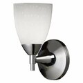 Elk Lighting One Light Polished Chrome simple White Glass Wall Light 10150/1PC-WH-LED